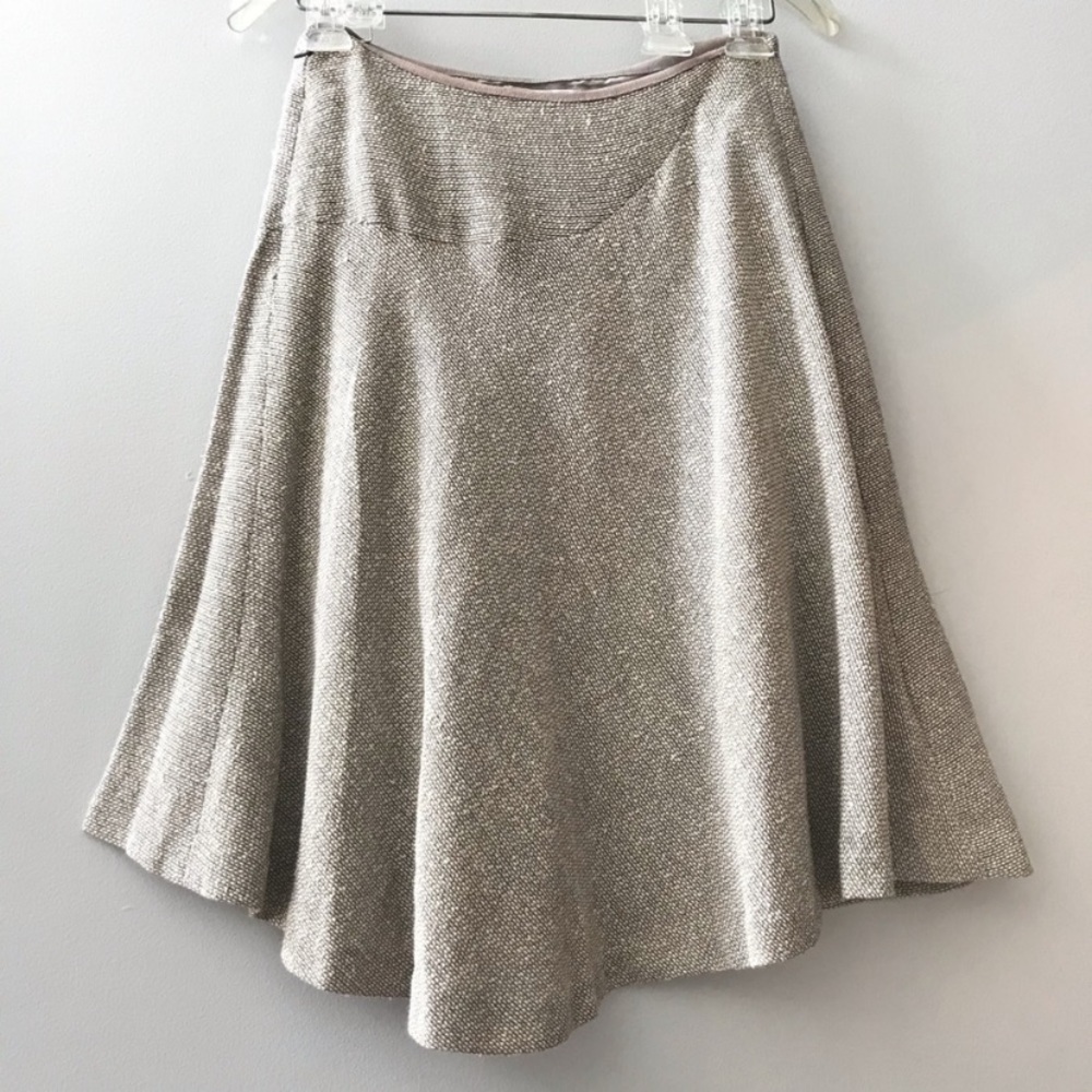 LUCA LUCA Wool Blend Tweed Split Layered Skirt